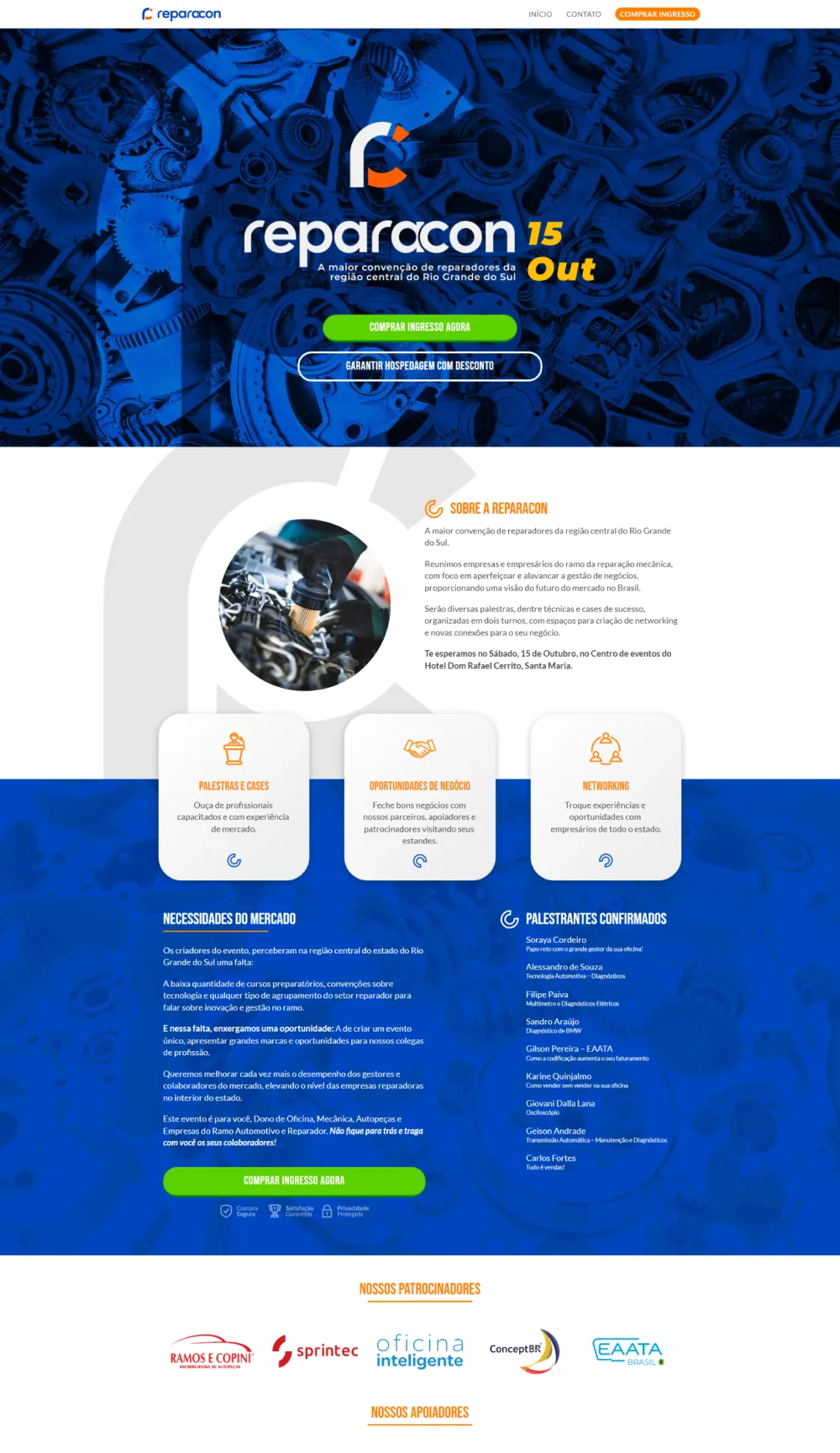 Imagem de um projeto de site