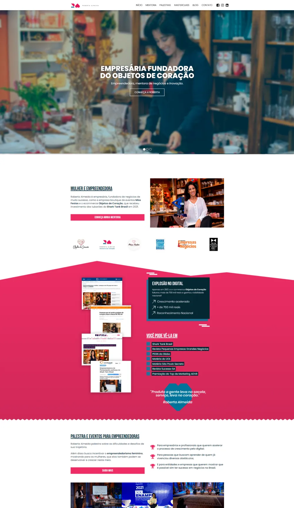 Imagem de um projeto de site
